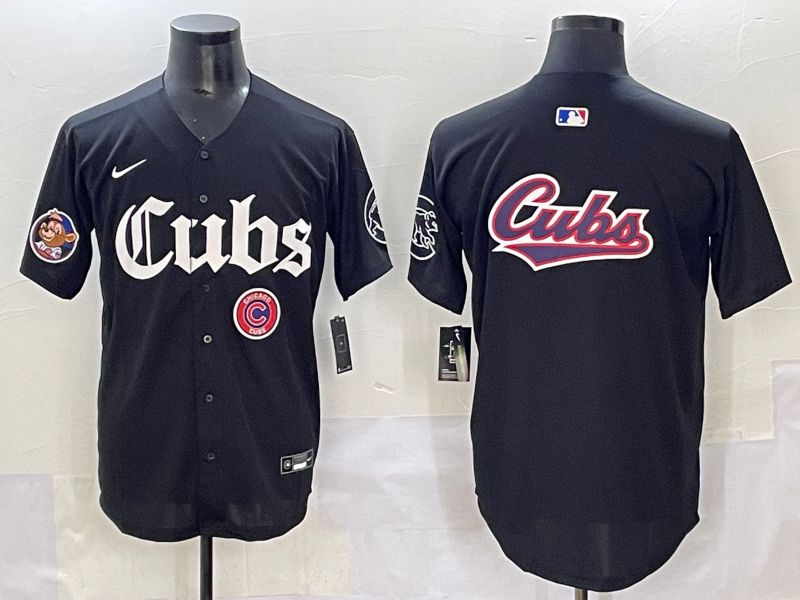 Men 2025 Chicago Cubs Blank Black Five generations Joint Name Nike MLB Jersey style 13->chicago cubs->MLB Jersey